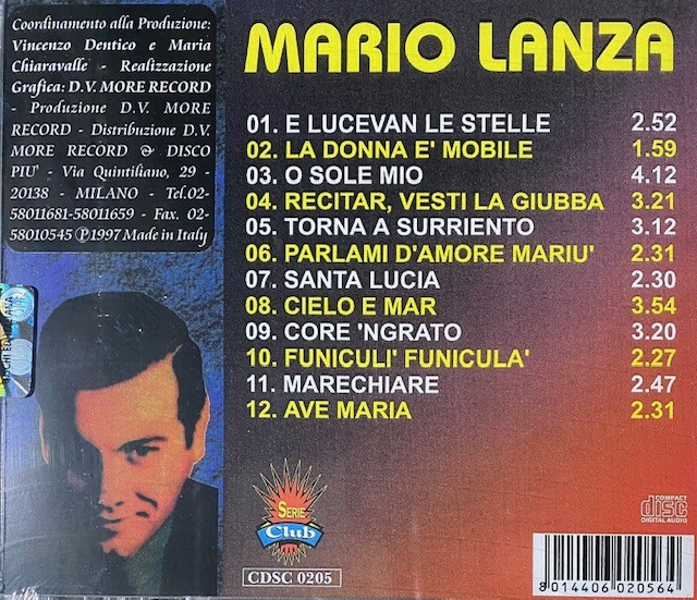 MARIO LANZA CD - Image 2
