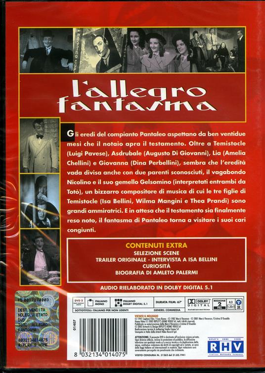 TOTÓ L'ALLEGRO FANTASMA DVD - Image 2