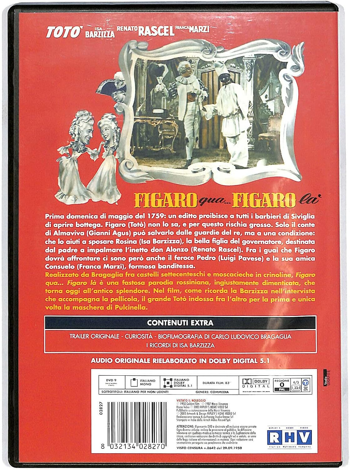 TOTÓ FIGARO QUA FIGARO LÁ DVD - Image 2