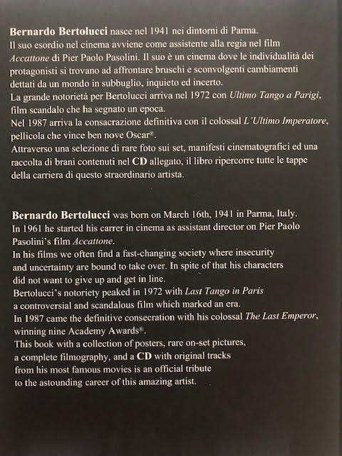 Bernardo Bertolucci / project, research & filmography by Maurizio Baroni & Marco D'Ubaldo - (Collectors) Book & CD - Image 3