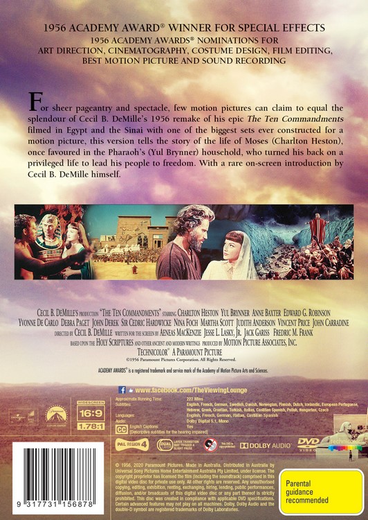 I DIECI COMANDAMENTI - THE TEN COMMANDMENTS (1956) - DVD - Image 2