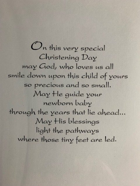 On the Christening of your Baby God Bless You Always CARD (Boy) - Image 2