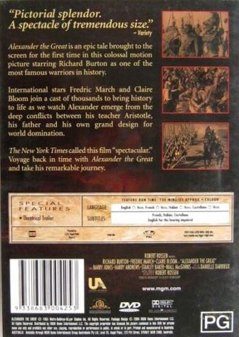 ALEXANDER THE GREAT - Richard Burton 1956 - DVD - Image 2