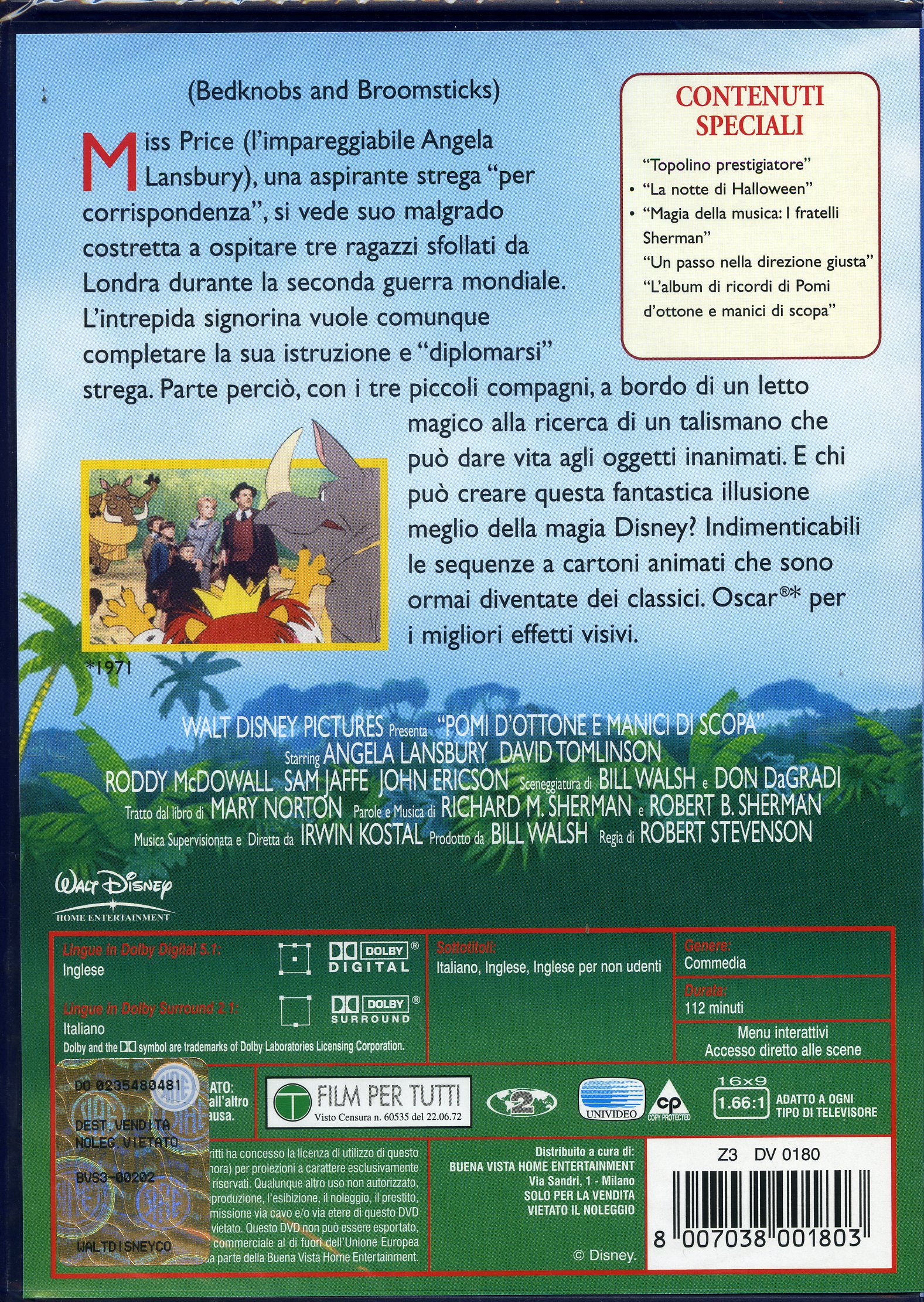 POMI D'OTTONE E MANICI DI SCOPA (BEDKNOBS & BROOMSTICKS) - DVD - Image 3