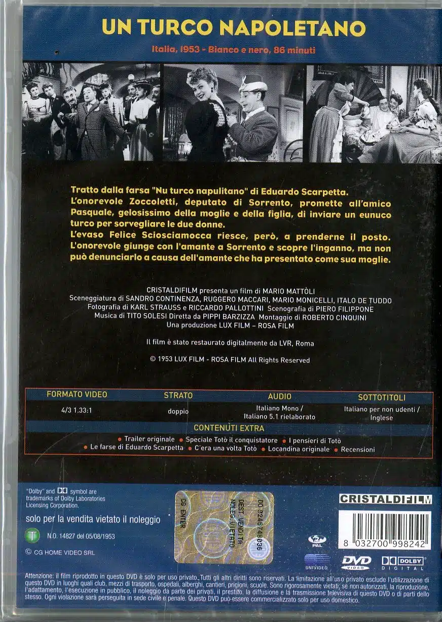 TOTO UN TURCO NAPOLETANO DVD - Image 2